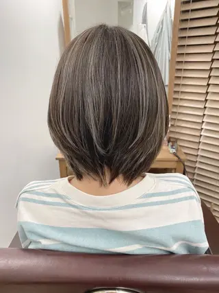 ミディアム カラー ハイライト⭐️上野 高広のヘアスタイル
