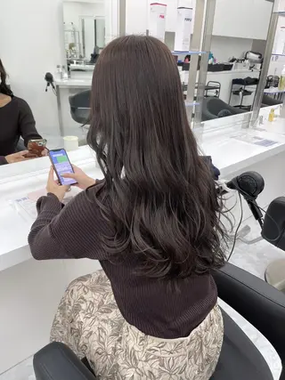 カラー ロング ウルフカットマスター みつきのヘアスタイル