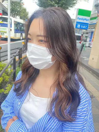 ロング カラー ヘアアレンジ TSUNA 🌙 Lim 五反田のマツエク・マツパデザイン