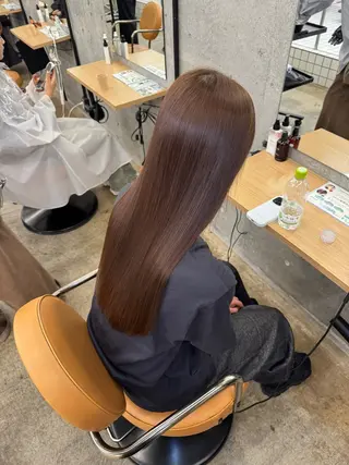 ロング 縮毛矯正×髪質改善× 艶髪カラー 吉原和磨のヘアスタイル