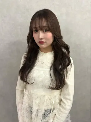 ロング カラー 盛れる顔まわり✨🎀 レイヤー別所好葉のヘアスタイル