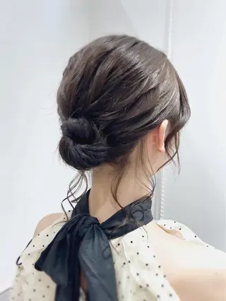 セミロング ヘアアレンジ 新宿ヘアセットメイク Asa-mのヘアスタイル