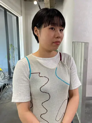 ショート 🌵ボブ/切りっぱな し/ショート藤長芽生のヘアスタイル