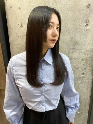 ロング カラー 韓国/ワンホンヘア 髪質改善/MaCoのヘアスタイル