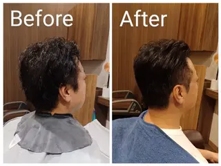 メンズ ミディアム BARBER 　STAG所属・BARBERSTAG 上拂恭平のヘアスタイル