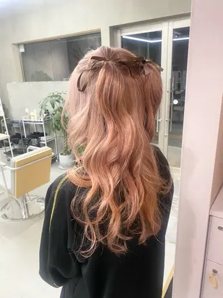 ロング カラー ヘアアレンジ 前橋 姫奈のヘアスタイル