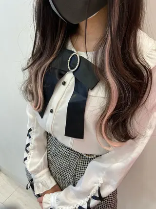 ロング カラー 新宿/韓国ヘア 中明度カラー/かやのヘアスタイル