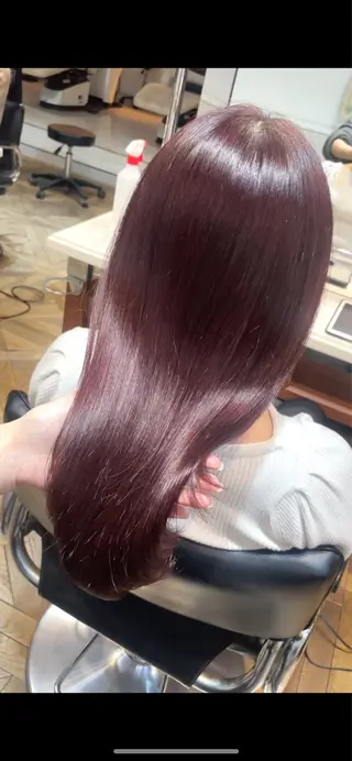 セミロング カラー ご新規様限定 透明感カラーKANAのヘアスタイル