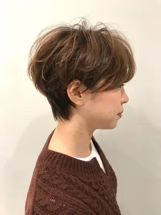 ショート クロスパーマ松永裕久 似合わせカットのヘアスタイル