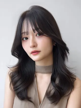 セミロング 天神橋筋　髪質改善 縮毛矯正　中川将彰のヘアスタイル