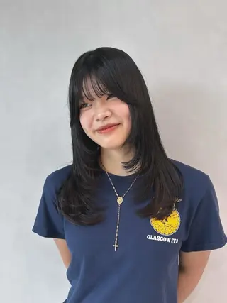 セミロング 寺川留以 /カットモデル募集中のヘアスタイル