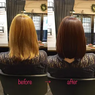 ミディアム 縮毛矯正&髪質改善 MAILHAIRのヘアスタイル