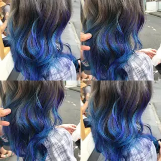 セミロング カラー 原宿サロン代表 デザインカラー伊藤卓のヘアスタイル