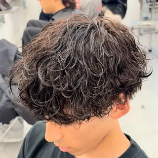 パーマ メンズ 💋ホワイトメッシュ /パーマ/メンズ💋のヘアスタイル