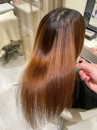 ロング 髪質改善・縮毛矯正 濱　泰賀のヘアスタイル