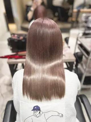 ミディアム カラー うる艶カラー /縮毛矯正✨レオンのヘアスタイル
