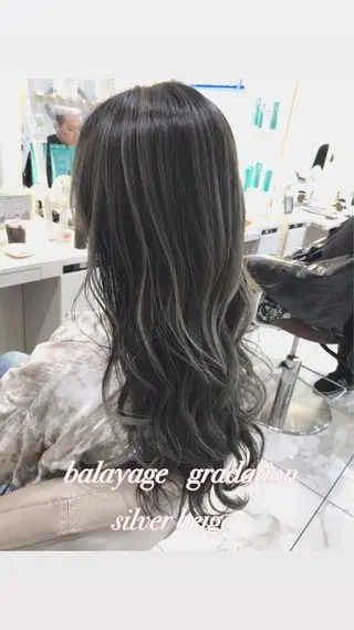 ロング カラー 山崎俊輔/髪質改善 /バレイヤージュのヘアスタイル