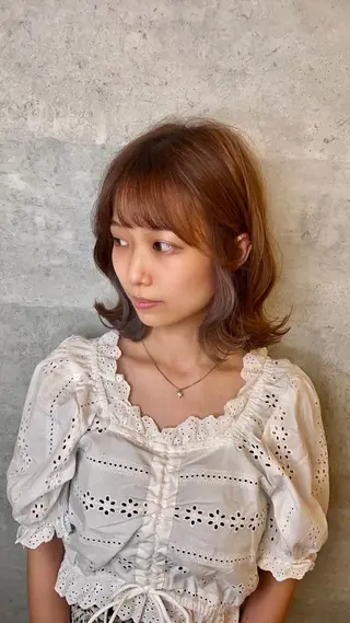 ミディアム カラー ヘアアレンジ ✨髪質改善/透明感✨ 西野　陽のヘアスタイル