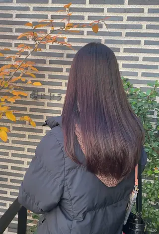 セミロング 縮毛矯正/髪質改善 クルミのヘアスタイル