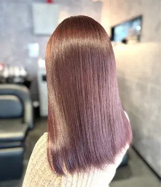 セミロング カラー 🩶鈴木茉奈🩶艶髪 /透明感/暖色カラーのヘアスタイル