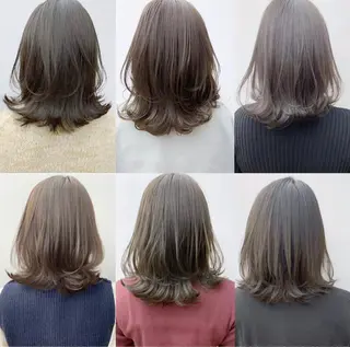 ミディアム カラー 金 春江のヘアスタイル