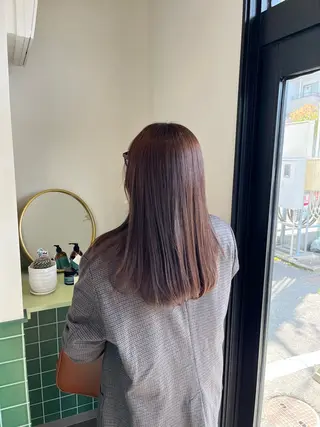 ロング カラー 本木下朋花/髪質 改善×ダブルカラーのヘアスタイル