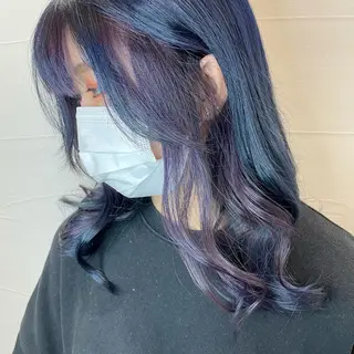 セミロング カラー 水戸/ブリーチカラー ♠️♠️會澤遼真のヘアスタイル
