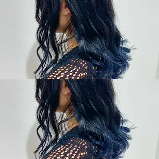 ロング カラー ヘアアレンジ ハイトーン特化 川井優汰のヘアスタイル