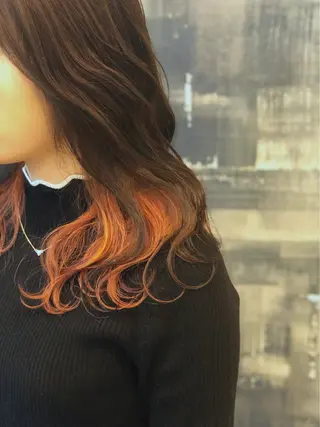 セミロング カラー 日高 香織のヘアスタイル