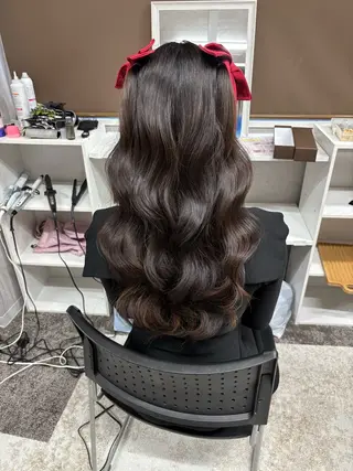 ロング ヘアアレンジ 森岡 紗羽のヘアスタイル