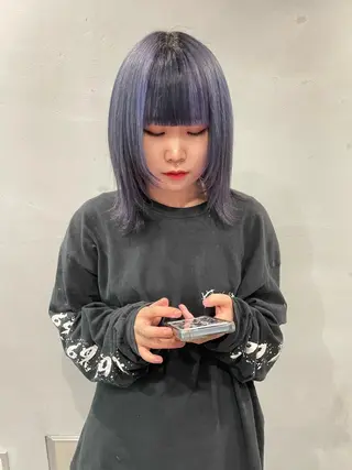 ミディアム カラー 原田 朱里のヘアスタイル