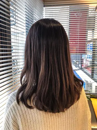 セミロング カラー ヘアアレンジ レイヤー×ヘッドスパ *保田遥*のヘアスタイル