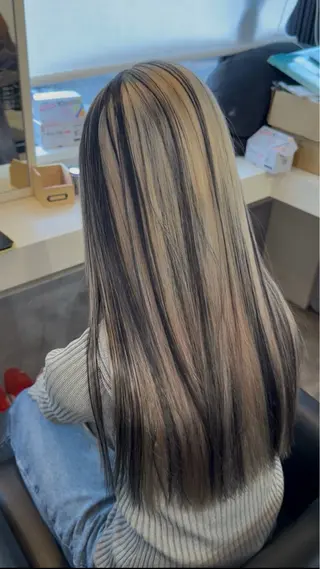 ロング カラー 💎夏葵 ハイライト /デザイン指名No1のヘアスタイル