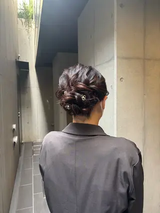 ミディアム ヘアアレンジ 〖❁ちひろ| LEONID❁〗のヘアスタイル