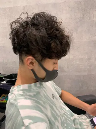 パーマ メンズ 酸性ストレート 髪質改善のヘアスタイル