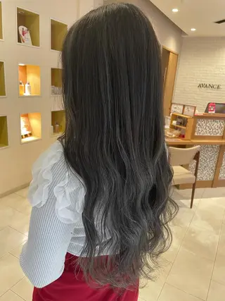 カラー レイヤー/くびれ/ 縮毛/チェレ金剛のヘアスタイル