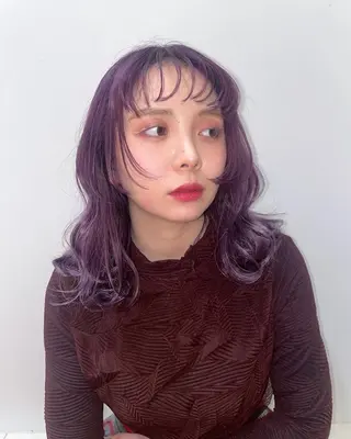 セミロング momone🍒 メンズカットパーマのヘアスタイル