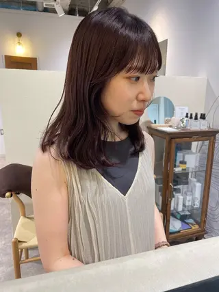 セミロング カラー ♡kyoka /  uyu♡のヘアスタイル