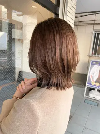 ミディアム カラー 柏韓国ヘア 白石芽衣のヘアスタイル