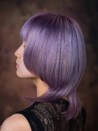 ミディアム カラー パーマ 松尾 泰伸のヘアスタイル