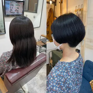 ショート カラー 水素トリートメント/ 髪質改善/ナカノメのヘアスタイル