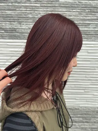 ミディアム カラー たんの さゆのヘアスタイル