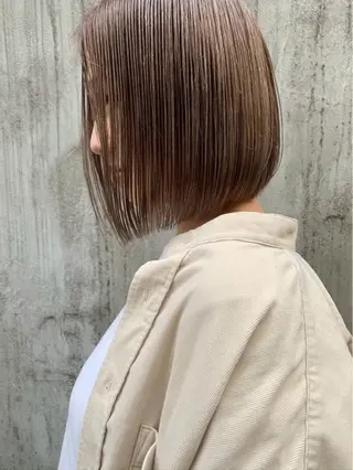 ショート カラー 🌻りな/ボブ🌻 /髪質改善ストレートのヘアスタイル