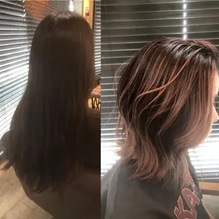 セミロング カラーアンドケアリタ kitamuuuのヘアスタイル
