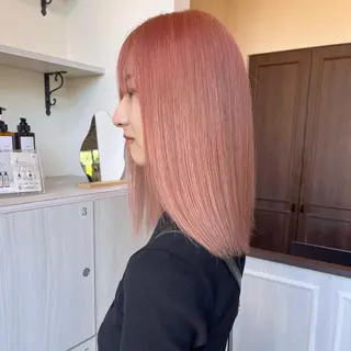セミロング カラー 渡邊 唯のヘアスタイル