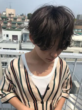 ショート カラー ヘアアレンジ マンツーマン半個室 tamuraのヘアスタイル