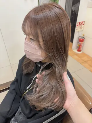ミディアム カラー 頭皮×髪質改善 透明感カラー💎中村のヘアスタイル