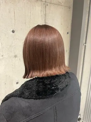 ミディアム カラー ヘアアレンジ ボブ×艶カラー 特化・リクト💥のヘアスタイル