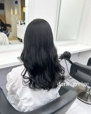 セミロング カラー パーマ ヘアアレンジ メンズ キッズ 🦋韓国レイヤー｜ 透明感グレージュ🦋のヘアスタイル