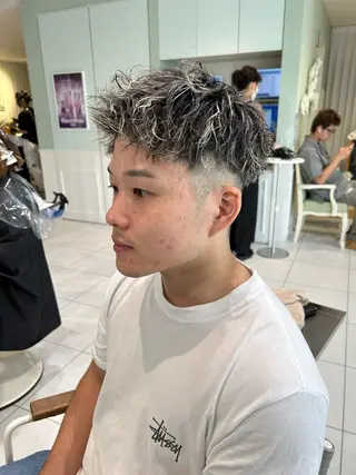 ショート カラー パーマ メンズ メンズ特化❤️‍🔥 パーマ職人江口佳乃のヘアスタイル